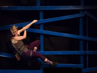 Woman climbing
